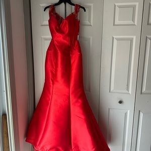 Red Cinderella ball/ prom dress